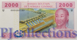 CENTRAL AFRICAN STATES 2000 FRANCS 2002 PICK 208Ua UNC - Centraal-Afrikaanse Republiek