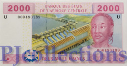 CENTRAL AFRICAN STATES 2000 FRANCS 2002 PICK 208Ua UNC - República Centroafricana