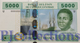 CENTRAL AFRICAN STATES 5000 FRANCS 2002 PICK 209Ua UNC - Centrafricaine (République)