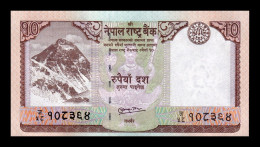 Nepal 10 Rupees 2010 Pick 61b Sc Unc - Népal
