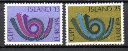 Islande Y&T N° 424 - 425  Mi N° 471 - 472 Neuf ** Sans Trace Superbe Europa 1973 - Ungebraucht