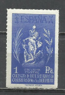 X49-MNH** SELLO BENEFICO BENEFICENCIA HUERFANOS DE CORREOS COLEGIO VIRGEN DEL PILAR - Bienfaisance