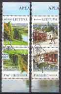 Litauen / Lithuania (2012)  Mi.Nr.  1103 + 1104  Gest. / Used  (2fl11)  EUROPA - Kehrdruckpaare / Reverse Pairs - 2012