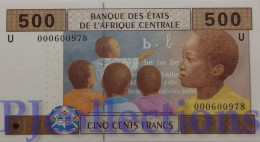 CENTRAL AFRICAN STATES 500 FRANCS 2002 PICK 206Ua UNC - Centrafricaine (République)