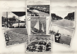 CARTOLINA  CESENATICO,CESENA,EMILIA ROMAGNA-VIALE CARDUCI-PORTO CANALE-VIALE ROMA-LA SPPIAGGIA-VIAGGIATA 1956 - Cesena