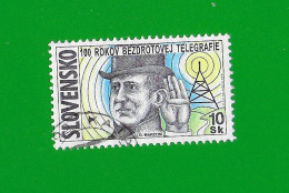 SLOVAKIA REPUBLIC 1997 Gestempelt°Used/Bedarf  MiNr. 277 #  "G. Marconi = Telegraphie" - Used Stamps