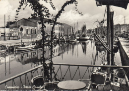 CARTOLINA  CESENATICO,CESENA,EMILIA ROMAGNA-PORTO CANALE-SPIAGGIA,MARE,ESTATE,VACANZA,BELLA ITALIA,VIAGGIATA 1957 - Cesena