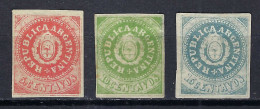 ARGENTINE Ca.1862-64: Les Y&T 5d,6c,7d Neufs(*), Réimpression (?), Petit Prix - Ongebruikt