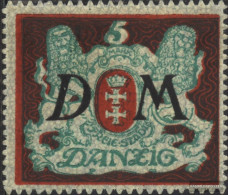 Gdansk D21X (complete Issue) With Puncture, Perforation Possibly. Errors With Hinge 1922 Official Stamp - Servizio