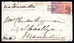 1864 Cover To Mauritius With 4d Pale Red Pl. 3 And 6d Lilac Also Pl. 3, Read On .... - Prephilately