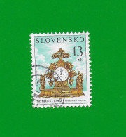 SLOVAKIA REPUBLIC 2001 Gestempelt°Used/Bedarf  MiNr. 385 #  "Kaminuhr" - Used Stamps