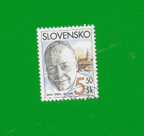 SLOVAKIA REPUBLIC 2001 Gestempelt°Used/Bedarf  MiNr. 386 #  "OPERNSÄNGER Janko Bklaho" - Gebraucht