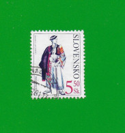 SLOVAKIA REPUBLIC 2001 Gestempelt°Used/Bedarf  MiNr. 388 #  "TRACHTEN Aus Detva" - Gebruikt