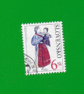 SLOVAKIA REPUBLIC 2001 Gestempelt°Used/Bedarf  MiNr. 389 #  "TRACHTEN Aus Detva" - Usati