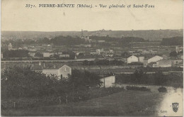 PIERRE  BENITE - RHONE- VUE GENERALE ET SAINT FONS - Pierre Benite