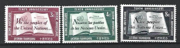 Timbre  Nations  Unies New York En Neuf * N 35/37 - Unused Stamps