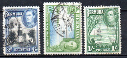Col33 Colonie Britannique Amérique Nord Bermudes 1934 N° 111 à 113 Oblitéré Cote : 6,85€ - Bermuda