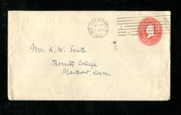 "USA" 1901, Ganzsachenumschlag "2 Cents" Ex N.Y. Nach Hartford (16849) - 1901-20