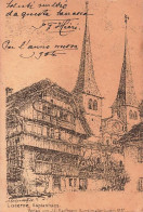 Luzern Kaplanhaus 1906 Litho - Lucerna