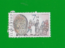 SLOVAKIA REPUBLIC 2002 Gestempelt°Used/Bedarf  MiNr. 425  #  "Weinherstellung  # Weinkeller" - Oblitérés