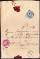 HUNGARY - JUGOSLAVIA - BANAT - NAGY-GAJ - VELIKI GAJ  PLANDIŠTE - AJANLOTT C.Z.  5 + 10 Fl - To NAGY BECSKEREK - 1881 - Banat-Bacska