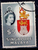 SINGAPORE 1955 QUEEN ELIZABETH II MI No 42 USED VF!! - Singapore (...-1959)