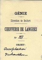 1914  T. De Belfort Genie Chefferie De Langes Commandant Bralet à Vairet Baudot Briqueterie Devenue Musée  Ciry Le Noble - 1900 – 1949