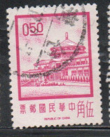 CHINA REPUBLIC CINA TAIWAN FORMOSA 1968 1975 SUN YAT-SEN CHUNGSHAN BUILDING YANGMINGSHAN 50c USED USATO OBLITERE' - Oblitérés