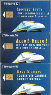 3-CARTES-PUCE-PUBLIC- 50U-GEM2-EN770/771/772-07/97-Série-SNCF-EUROSTAR-R°Mat-Utilisé-TBE - 1997