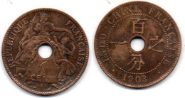 MA 23132  /  Indochine- Indochina 1 Cent 1903 A TTB - Indocina Francese