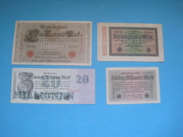 Germany Lot 4 Banknotes 1910, 23 - Other & Unclassified