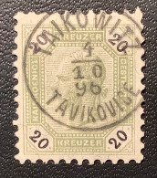 RARE "TAIKOWITZ / TAVIKOVICE 1896" (Mähren, Okres  Znojmo Czech Republic) Österreich 20Kr  (Austria Czechoslovakia - Usados