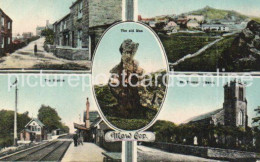 MOW COP MULTIVIEW OLD COLOUR POSTCARD STAFFORDSHIRE POST OFFICE RAILWAY STATION - Autres & Non Classés