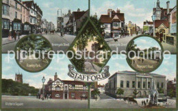 STAFFORD MULTIVIEW OLD COLOUR POSTCARD STAFFORDSHIRE - Sonstige & Ohne Zuordnung