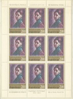 Yugoslavia Mi.1523F Sheetlet Of 9 ERROR Without Yellow Colour With Certificate MNH / ** 1973 SFK Cat.val.: +900,00€ - Ongetande, Proeven & Plaatfouten