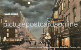 DUNDAS STREET LOOKING WEST FROM RICHMOND OLD COLOUR POSTCARD LONDON ONTARIO CANADA - London