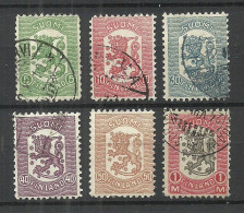 FINLAND FINNLAND 1918 = 6 Values From Set Michel 95 - 102 O/* (mostly O) - Other & Unclassified