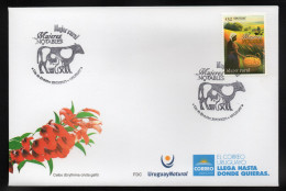 URUGUAY 2023 (Rural Women, Agriculture, Food, Fruits, Cows, Milk) - 1 FDC - Alimentation