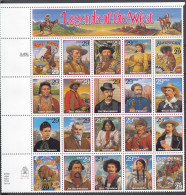 USA 1994 Legends Of The West, Mint Never Hinged Block - Ungebraucht
