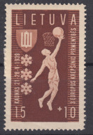 Lithuania Litauen 1939 Mi#429 Mint Hinged - Lithuania