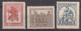 Hungary 1920 Mi#312-314 Mint Hinged - Unused Stamps