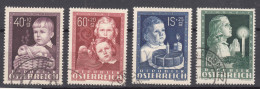 Austria 1949 Children Kinder Mi#929-932 Used - Gebruikt