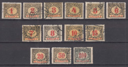 Austria Feldpost Occupation Of Bosnia 1904 Porto Mi#1-13 Used  - Oblitérés