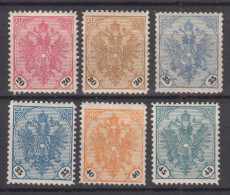 Austria Feldpost Occupation Of Bosnia 1901 Mi#24-28 With 26 A And B Types, Mint Hinged - Unused Stamps