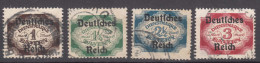 Germany Reich 1920 Postage Due Dienstmarken Mi#46,47,49,50 Used - Oblitérés