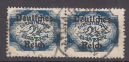 Germany Reich 1920 Postage Due Dienstmarken Mi#49 Used Pair - Oblitérés