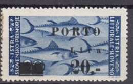 Istria Litorale Yugoslavia Occupation, Porto 1946 Sassone#18 Overprint II, Mint Never Hinged - Jugoslawische Bes.: Istrien