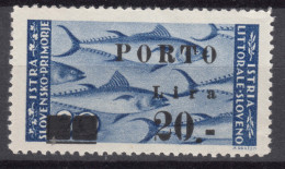 Istria Litorale Yugoslavia Occupation, Porto 1946 Sassone#18 Overprint II, Mint Never Hinged - Yugoslavian Occ.: Istria