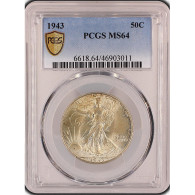 Monnaie Gradée PCGS MS64-Etats-Unis Demi Dollar 1943 Philadelphie - 1916-1947: Liberty Walking (Libertà Che Cammina)