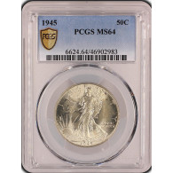 Monnaie Gradée PCGS MS64-Etats-Unis Demi Dollar 1945 Philadelphie - 1916-1947: Liberty Walking (Libertà Che Cammina)